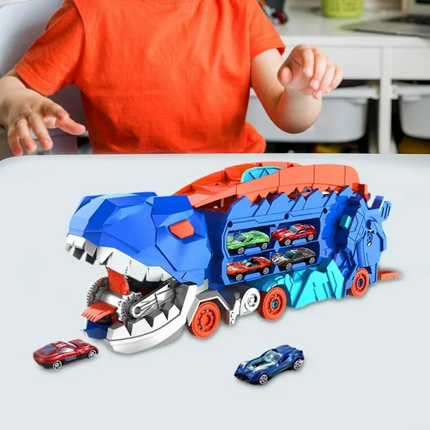 Dino Transformer con Pista de Velocidad🦖🚀