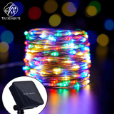 LUCES DE NAVIDAD CON PANEL SOLAR 20 METROS