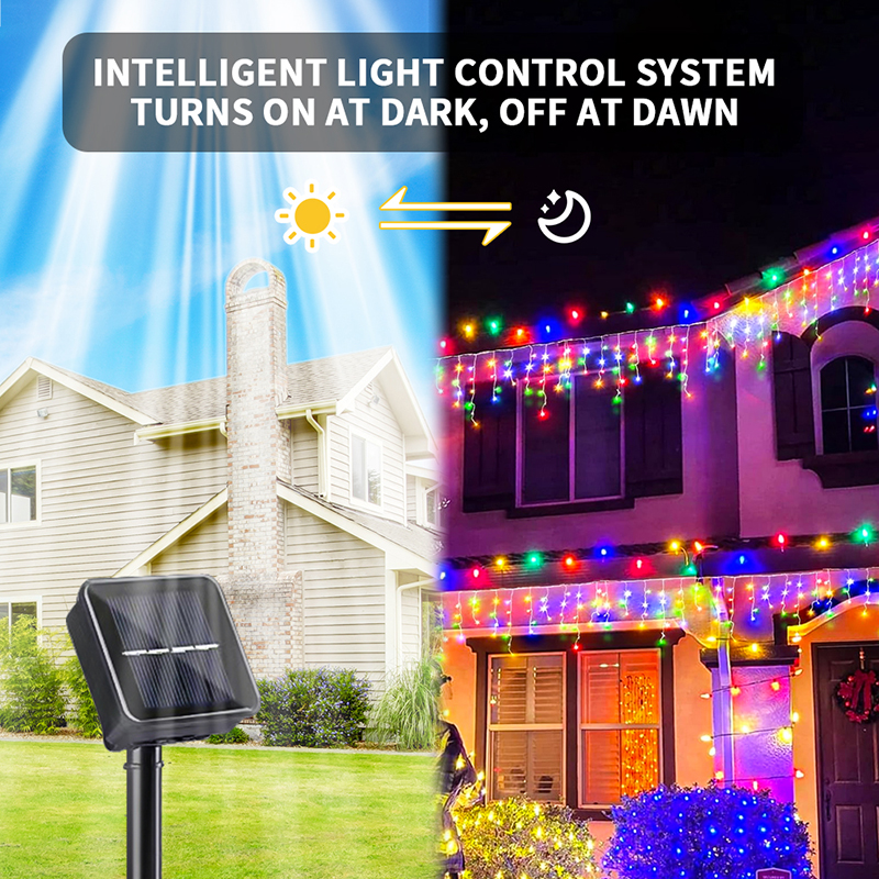 LUCES DE NAVIDAD CON PANEL SOLAR 20 METROS